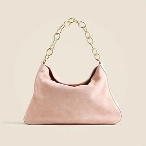 NWT J.Crew Berkeley chainlink shoulder bag in suede $238